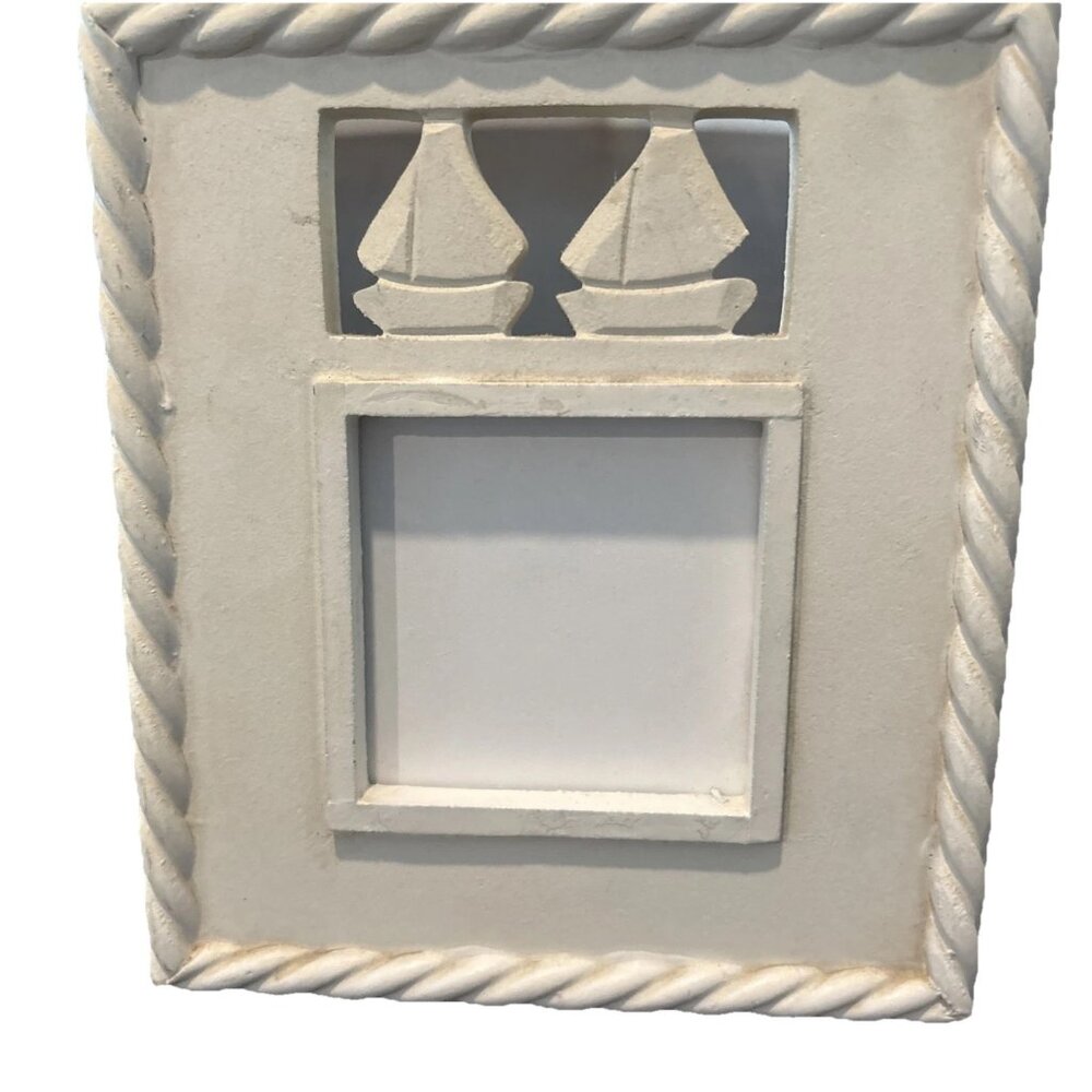Sailboat 3 x 3 picture frame - beach coastal home decor